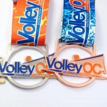 Venda quente de medalha de lembrança de voleibol de metal personalizado